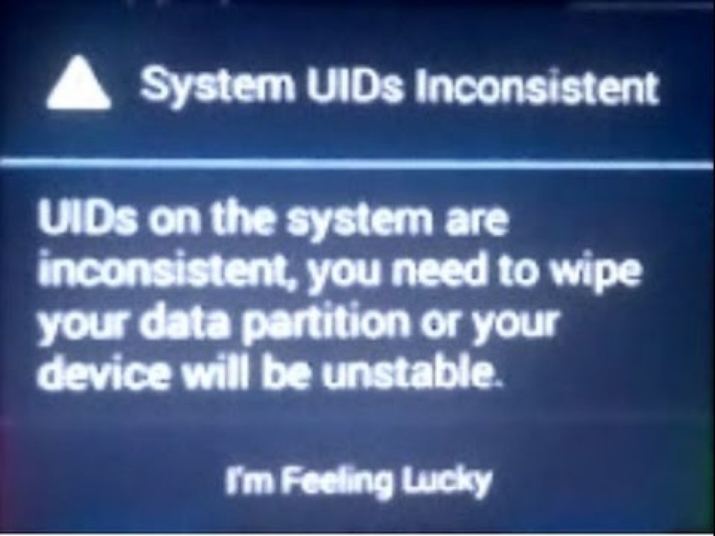 System Uids Inconsistent How to fix System UIDs inconsistent on Android - AptGadget.com