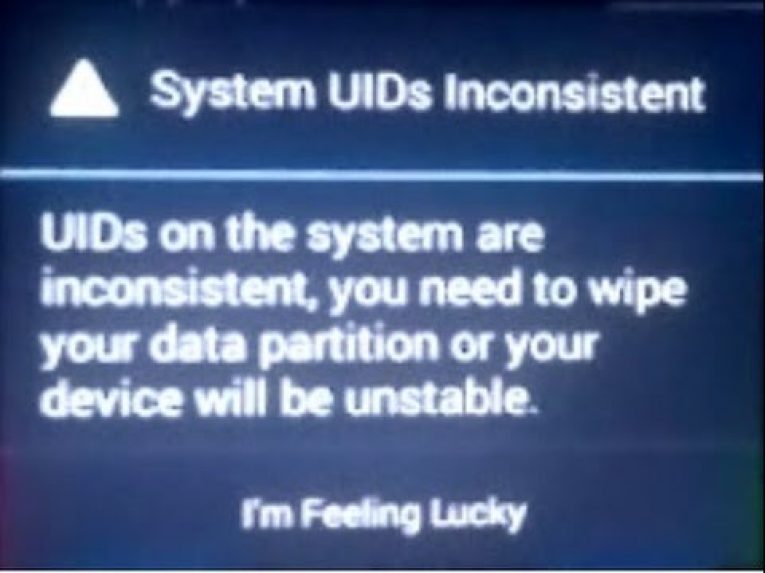 System Uids Inconsistent How to fix System UIDs inconsistent on Android - AptGadget.com