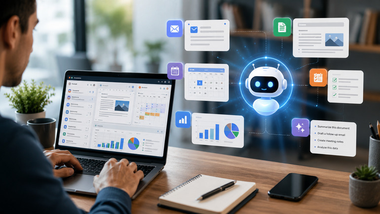 AI assistant helping to automate daily productivity tasks and workflows