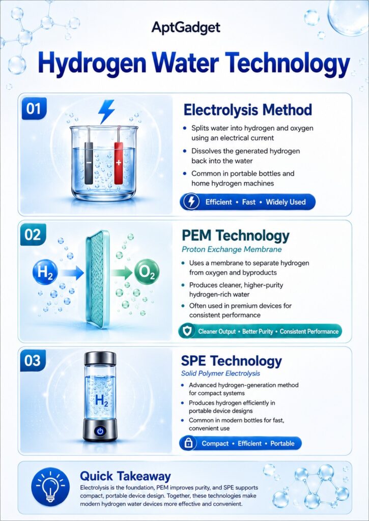 Hydrogen water generation technologies