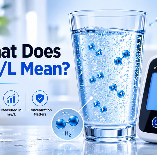 Dissolved molecular hydrogen concentration measured in mg/L